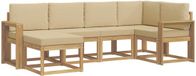 vidaXL - Ensemble de canapés d'extérieur, 6 pièces, blanc et beige, polyester