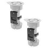 Wagner bevestigingsclips 2-delige set - 49 x 28 x 36 mm voor keukenvoet/meubelvoet/verstelvoet - kunststof, zwart - 12041400
