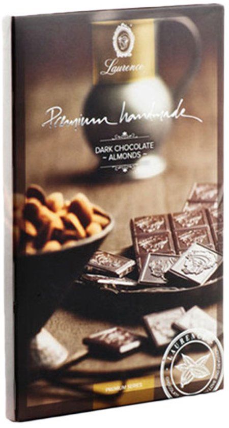 Laurence Pure chocolade met amandelen, 80 g