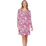 Pastunette Nachthemd - Rosewood Comfort - Bio Katoen - Ecru/Rood - Maat 44