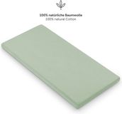 Laleni Jersey Baby/Kind Hoeslaken - Actief Ademend - Oeko-Tex Certificeerd - Babybed, Wieg, Kinderbed 100 x 100 x 10cm, zomergroen, vierkant