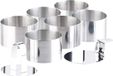 Baguette à dessert - 6 pièces - Ø 8 cm - Inox - Argent