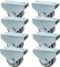 AMIG roue de chariot - 8x - D30mm - caoutchouc - capacité de charge 45kg - gris