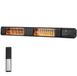 Latios Radiateur terrasse et extérieur - Émetteur infrarouge électrique modèle mural - 3000W - Infrarouge carbone - IP65 - Avec télécommande - 9 positions - Minuterie