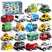 Jouets voiture set - 18-delig - Véhicules à rétraction - Vanaf 3 jaar - Voitures de ville