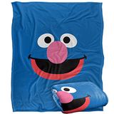 Sesame Street Grover Face Officieel gelicenseerde Silky Touch Super Zachte Sprei Deken 152 x 127 cm