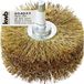 KWB Brosse de texturation du bois sur tige - Laiton - Ø 80 mm