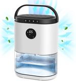 Merkloos Luchtontvochtiger 2300ml voor Slaapkamer en Badkamer - Automatische Ontdooiing en Uitschakeling