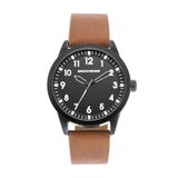 Skechers Herenhorloge, analoog, kwartshorloge met PU-band, SR9043, zwart