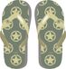 Arditex Military junior donkergroen teenslippers