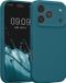 kwmobile telefoonhoesje geschikt voor Apple iPhone 17 Pro - TPU backcover met siliconen coating - Smartphone case in mat petrol