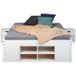 INTER LINK Bedframe Claas of Till inclusief 2 nachtkastjes en lattenbodem (Wit - Tot, 140 x 200 cm)