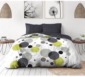 BULLES DE REVE Ensemble de literie en microfibre - Gris - 220 x 240 cm