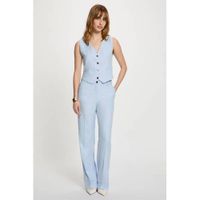 Morgan straight high waist pantalon lichtblauw