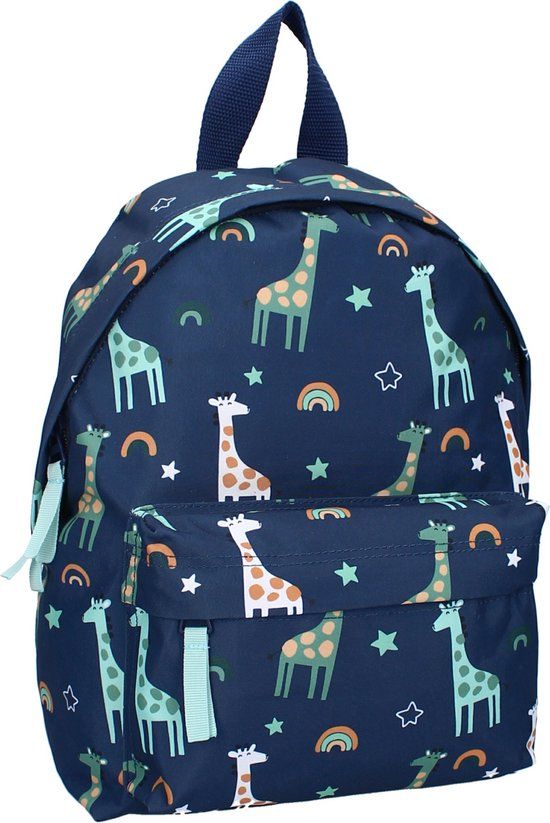 Prêt Think Happy Thoughts Giraffe Rugzak Navy Kinderen