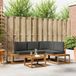 vidaXL - 5-delige outdoor bankset, massief acaciahout en polyester, naturel en antraciet