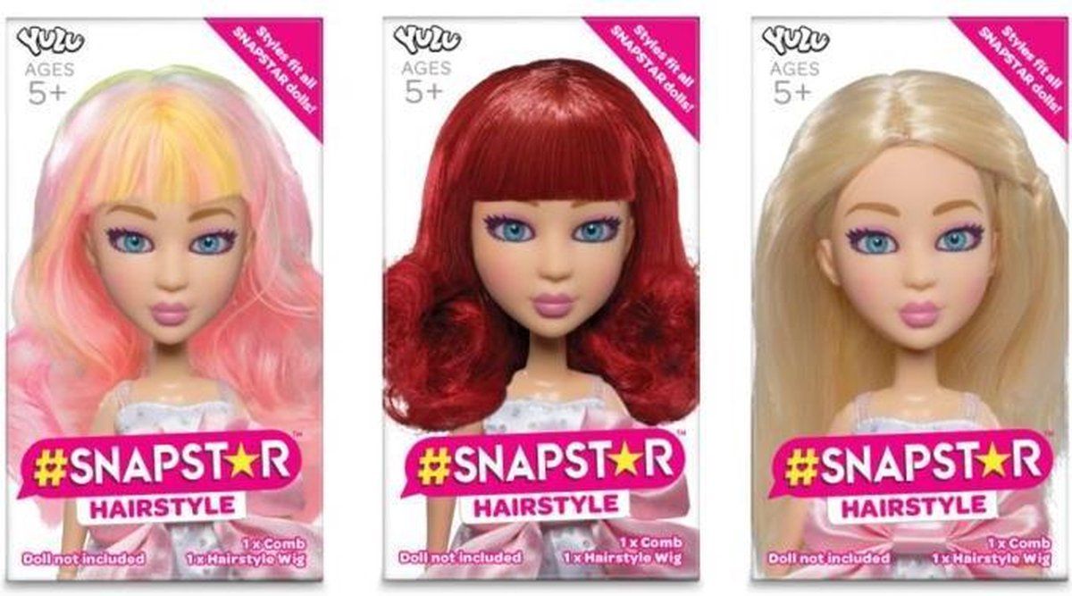 #SNAPSTAR Snapstar pruik 1 stuk - multi