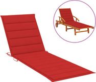 vidaXL Ligbedkussen 200x50x3 cm Oxford stof Rood
