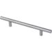 Gedotec Poignée de meuble LUNA en acier inoxydable, brossé mat Ø 12 mm, 240 x 12 x 160 mm