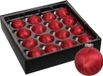 Othmar Decorations Luxe kleine kerstballen - 16x st - 4 cm - rood - glas - ice finish