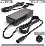 GO SOLID! Chargeur 4 broches pour vélo électrique Tenways CGO800S Plus, Longtail DUO, CGO600 [New Edition], AGO AIR & CGO Compact