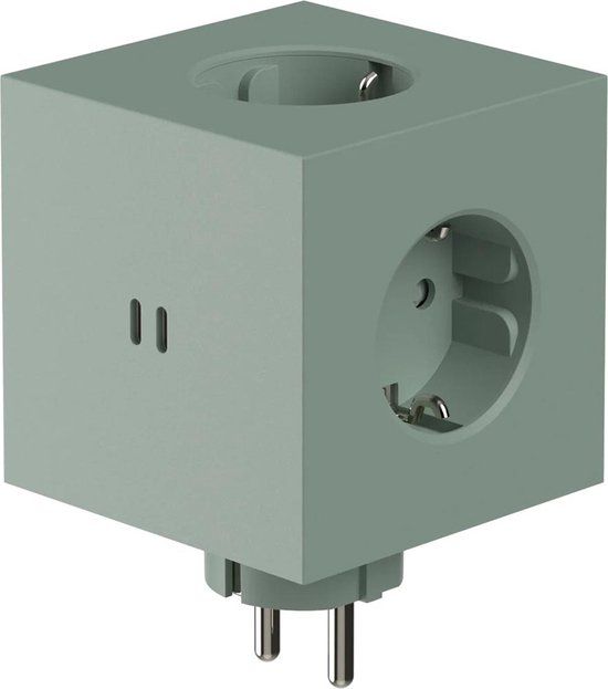 Avolt Square 2 stekkerblok met 2x USB-C 30W - Oak Green