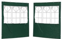 vidaXL Partytent zijwand, 2 stuks, 200 x 195 cm, groen, PE en staal