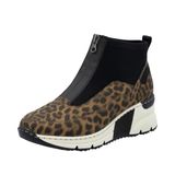 Rieker Dames slip-on laarzen in combinatie bruin, bruin, 39 EU