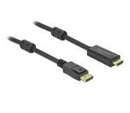 Delock 85956 DisplayPort-kabel DisplayPort / HDMI Aansluitkabel DisplayPort-stekker, HDMI-A-stekker 2 m Zwart Vergulde steekcontacten, 4K UHD