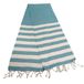 Atout Ciel Strandhanddoek, fouta, gestreept met franjes, 90 x 180 cm, blauw