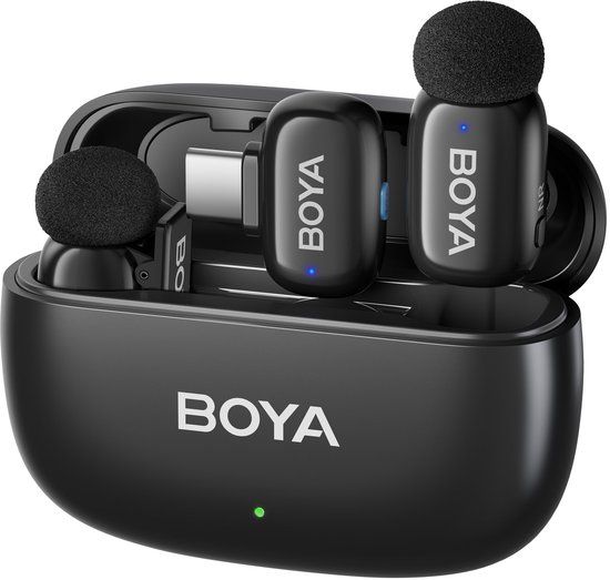 Boya - Mini 2-02 (Black) 1x RX USB-C + 2x TX - Microfoon