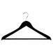 Garcia de Pou 12 stuks houten kleerhangers standaard in doos, hout, zwart, 44,5 x 1,2 x 23 cm