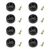 CASCHA Rubberen voetjes (8 stuks) met schroeven voor meubels, rekken, koffers, deurstoppers, flightcases, schroefbaar, zwart