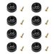CASCHA Rubberen voetjes (8 stuks) met schroeven voor meubels, rekken, koffers, deurstoppers, flightcases, schroefbaar, zwart
