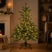 Shoppartners Bv Sapin artificiel - H120 cm - avec guirlande lumineuse - 120 leds - blanc chaud - sapin artificiel