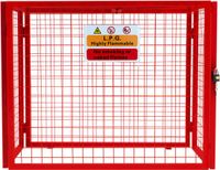 MonsterShop Opvouwbare gasfleskooi - rood - 92x110x50 cm - 3 flessen