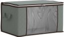 vidaXL Boîte de rangement avec fenêtre latérale transparente Gris 55 x 35 x 32 cm