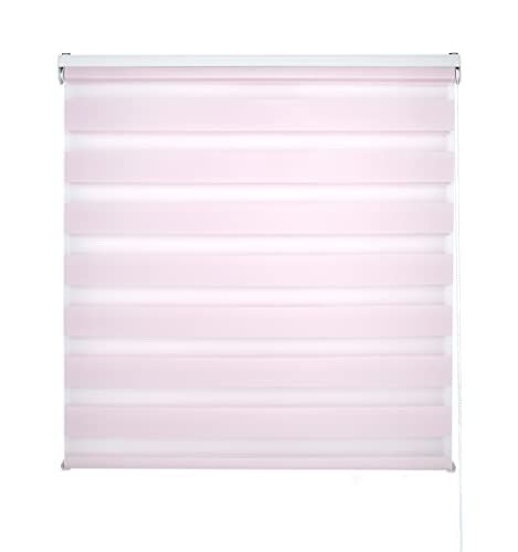 Decorblind Dubbellaags rolgordijn - 140 x 180 cm - Roze