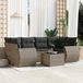 Maison Exclusive - Ensemble de jardin, 7 pièces, avec coussins, gris, en polyrotin