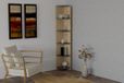 Hanah Home Scandinavian Bookshelf, saffier & antraciet, 160 cm x 25 cm x 25 cm