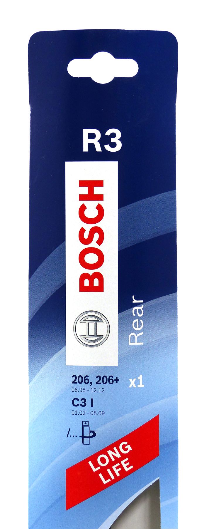 Bosch 1 Ruitenwisser Achter C3/206 N°R2 - Zwart