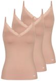 Sloggi Dames spaghettitop 3 pack Go Blush cameo brown