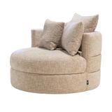 DÉJA Living DÉJA Draaifauteuil Miles Taupe Chenille Rond