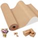Euqvunn Bruine Kraft Papier Rol, Recyclebare Bruine Papier Rol 300mm x 35m – Craft Kraft Papier voor Kunst & Handwerk, Cadeau Inpakpapier Rol voor Opvulling van Lege Ruimtes & Cadeau Inpakken