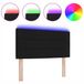 vidaXL LED Hoofdbord met LED-stripverlichting Zwart 100 cm Stof