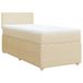 VidaXL Boxspringbed met matras, stof, crèmekleurig, 140x190 cm