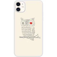 Apple Siliconen hoesje compatibel met iPhone 11 I Love Owls