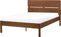 Beliani BOISSET - Bed - Donkerbruin - 120 x 200 cm - Rubberhout