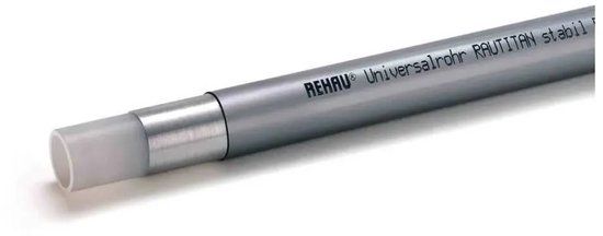 REHAU RAUTITAN Meerlagenbuis glad 25 mm 100 cm