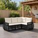 Maison Exclusive - Ensemble de canapés de jardin, 4 pièces, modèle 4 places, couleurs noir et crème